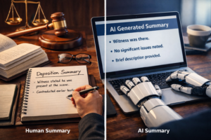 The Value of Deposition Summary Services in Litigation: Why Human Expertise Still Matters in the Age of AI